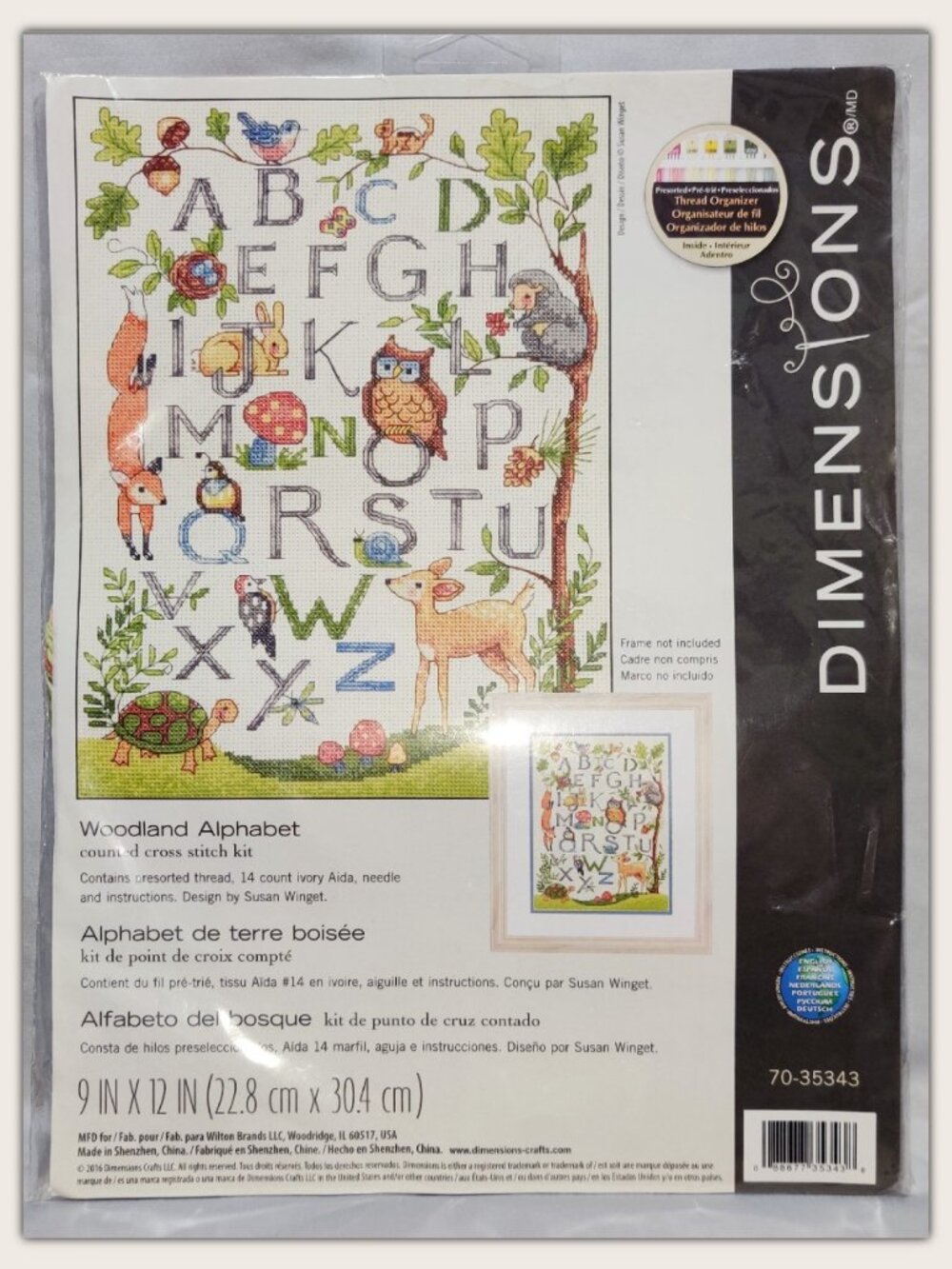 Dimensions 'Woodland Alphabet' w/Animals Counted Cross Stitch Kit #70-35343 2016